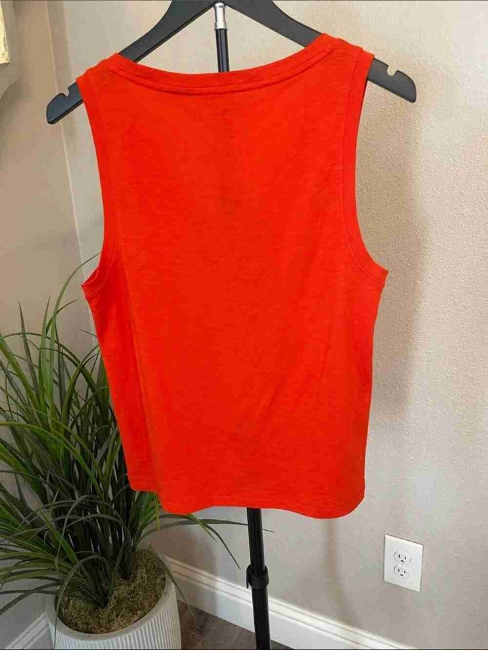 Madewell Bright Red V-Neck Tank Top - Picture 2 of 3